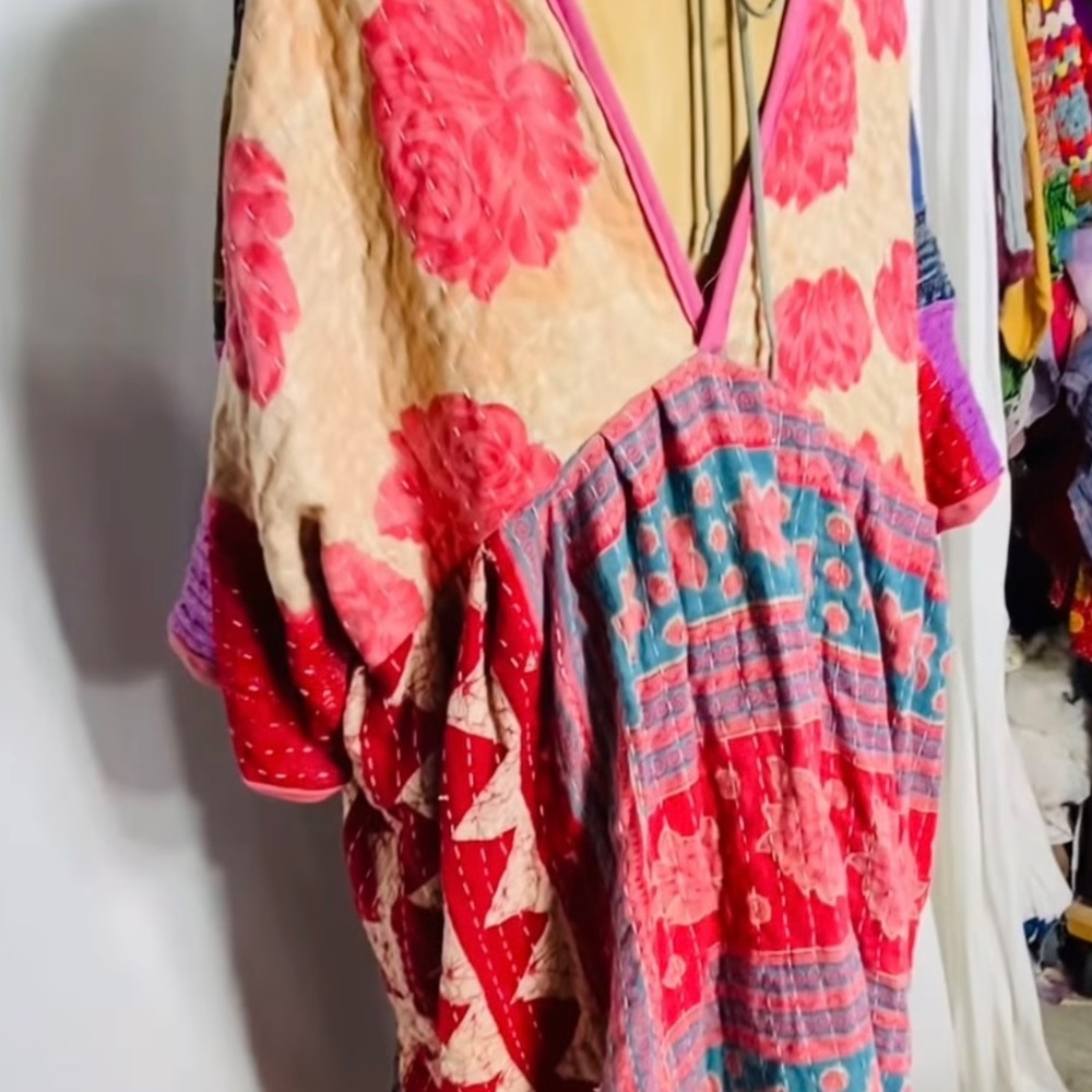 NEW! Painted Oyster Upcycled One Of A Kind Dress (One Size) - Picture 2 of 11